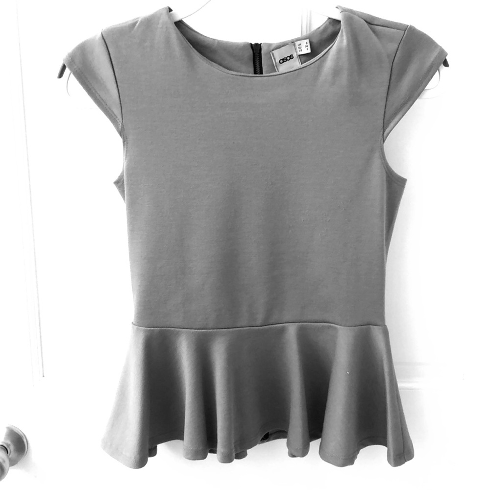 Tan peplum top